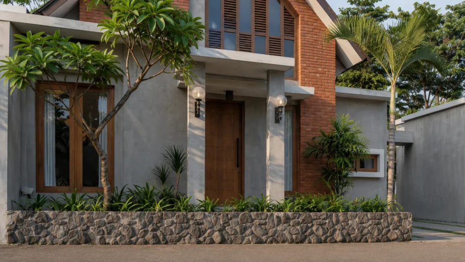 Desain Hunian Tropis Kontemporer dengan Atap Pelana - dokumentasi proyek 9