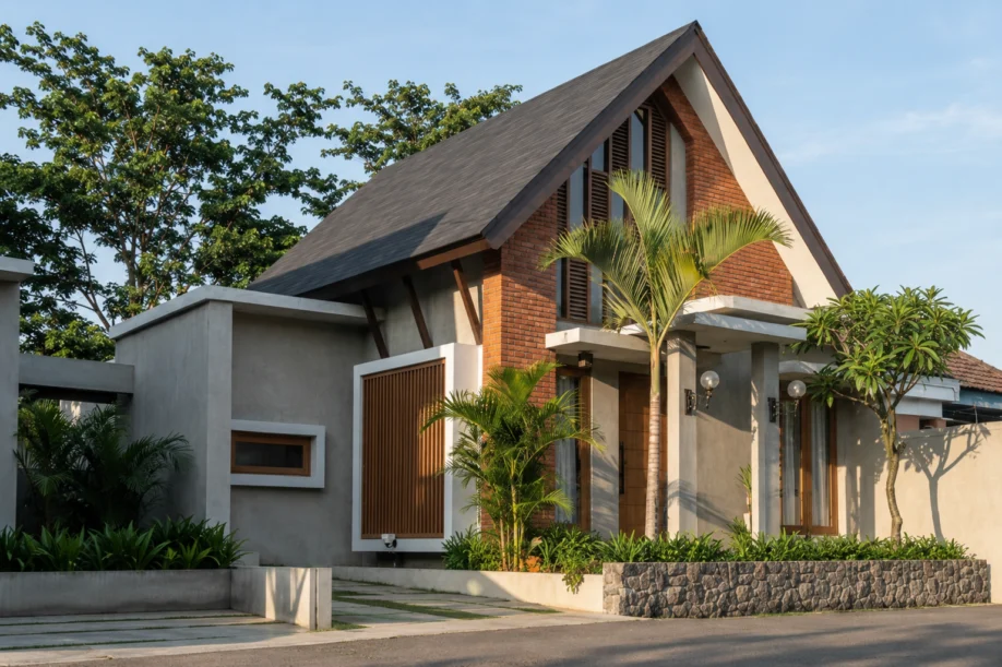 Desain Hunian Tropis Kontemporer dengan Atap Pelana - dokumentasi proyek 7