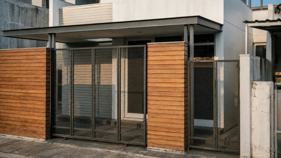 Desain Rumah Minimalis Industrial Dua Lantai - tampak eksterior