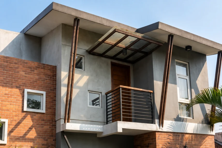 Desain Rumah Industrial Tropis Dua Lantai di Lahan Sudut - dokumentasi proyek 7