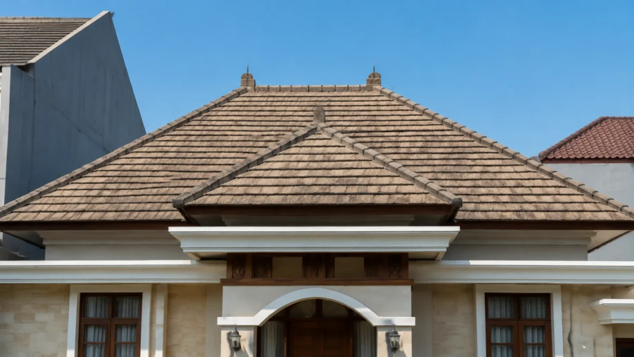Desain Rumah Klasik Tropis Satu Lantai dengan Atap Limasan - detail proyek