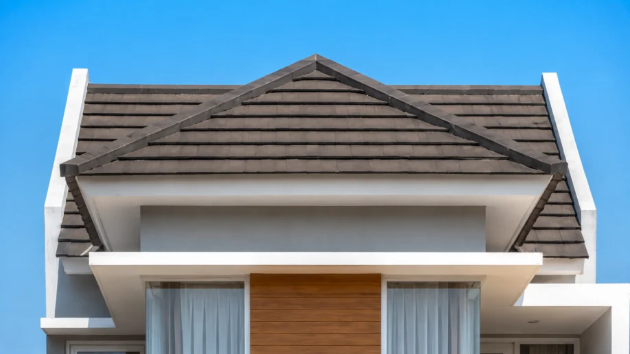 Desain Rumah Minimalis Dua Lantai dengan Aksen Kayu - detail fasad