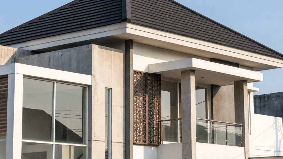 Desain Rumah Modern Tropis Kontemporer dan Kaca Tinggi - detail proyek