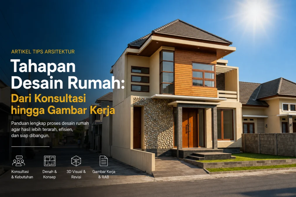 Tahapan desain rumah dari konsultasi hingga gambar kerja