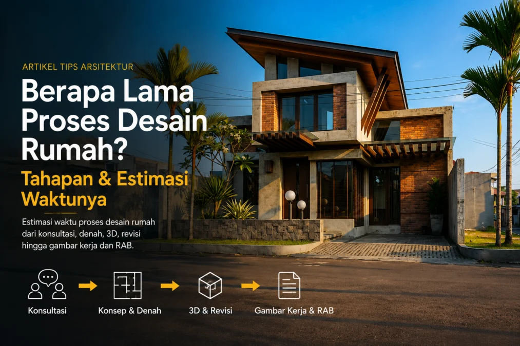 Berapa lama proses desain rumah dari konsultasi hingga gambar kerja