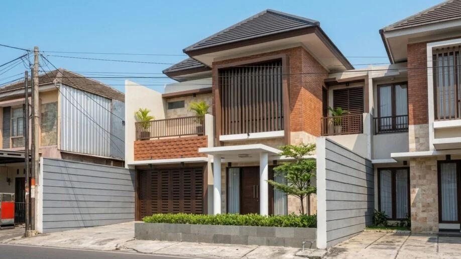 Desain Rumah Modern Tropis Dua Lantai dengan Secondary Skin - area pendukung