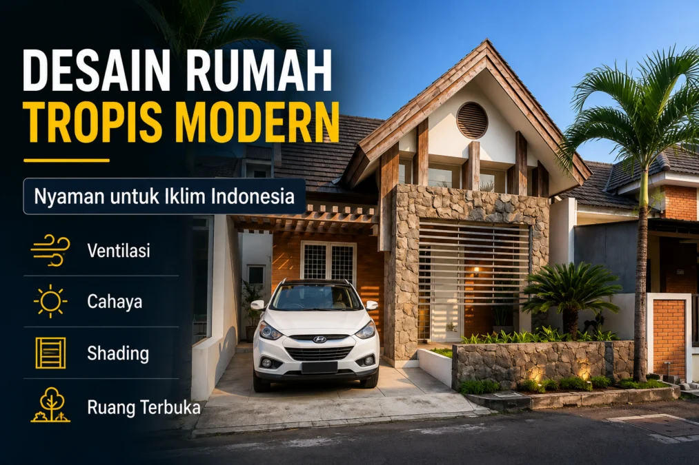 Desain rumah tropis modern untuk iklim Indonesia