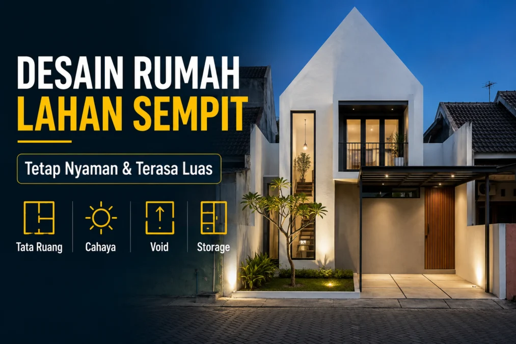 Desain rumah lahan sempit yang nyaman dengan pencahayaan alami