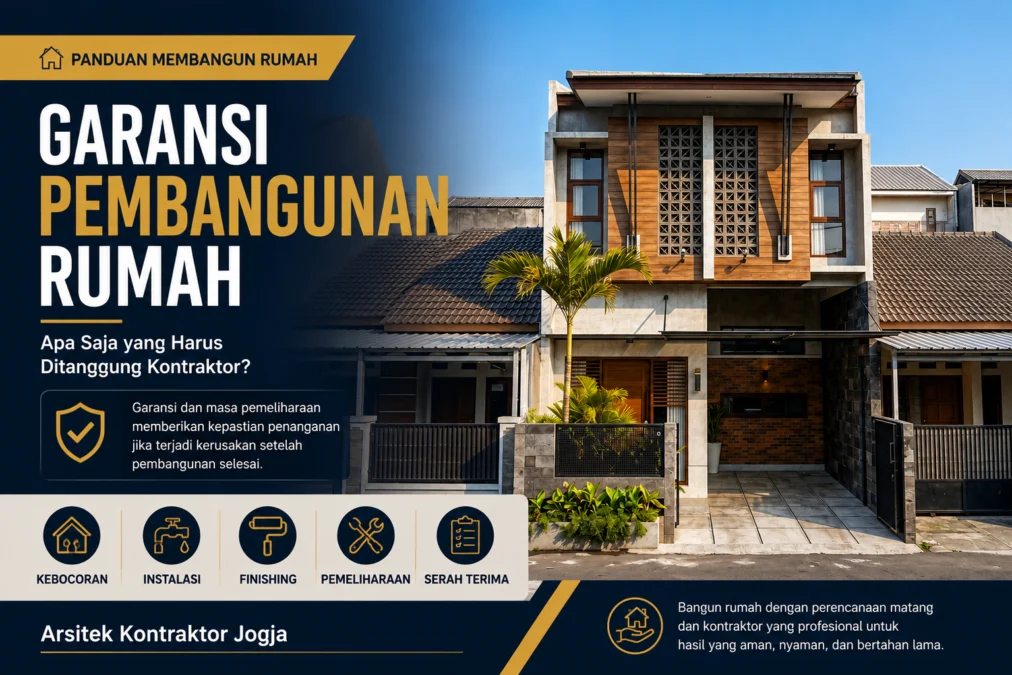 Garansi pembangunan rumah dan masa pemeliharaan oleh kontraktor Jogja