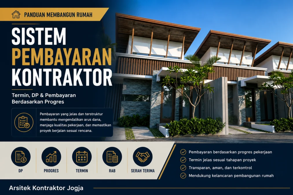 Sistem pembayaran kontraktor rumah dengan termin berdasarkan progres pembangunan
