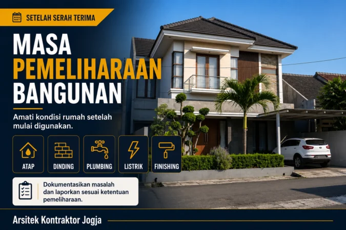Masa pemeliharaan bangunan setelah serah terima rumah dari kontraktor