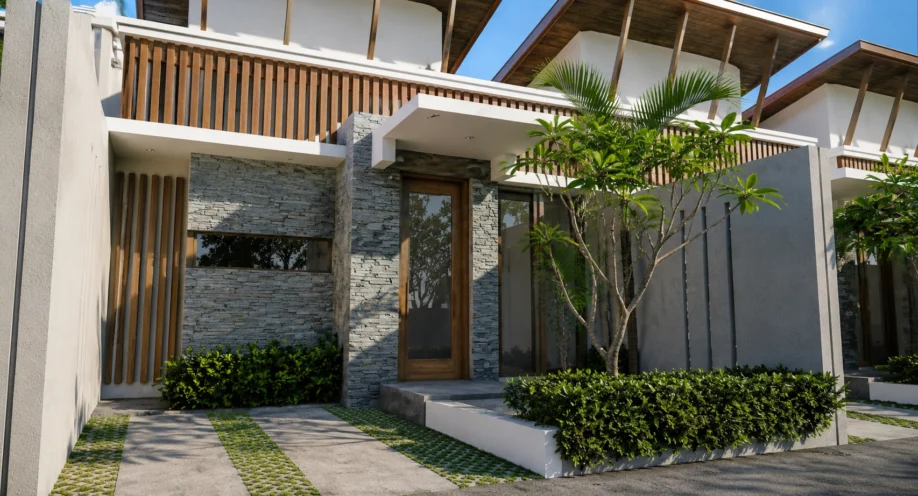 Desain Townhouse Modern Tropis dengan Atap Kantilever - interior