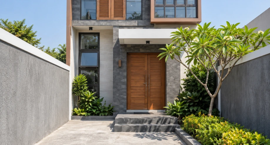 Desain Rumah Modern Tropis Dua Lantai di Lahan Sempit - area pendukung