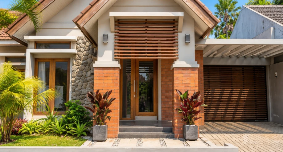 Desain Rumah Tropis Kontemporer dengan Atap Pelana Bertingkat - interior