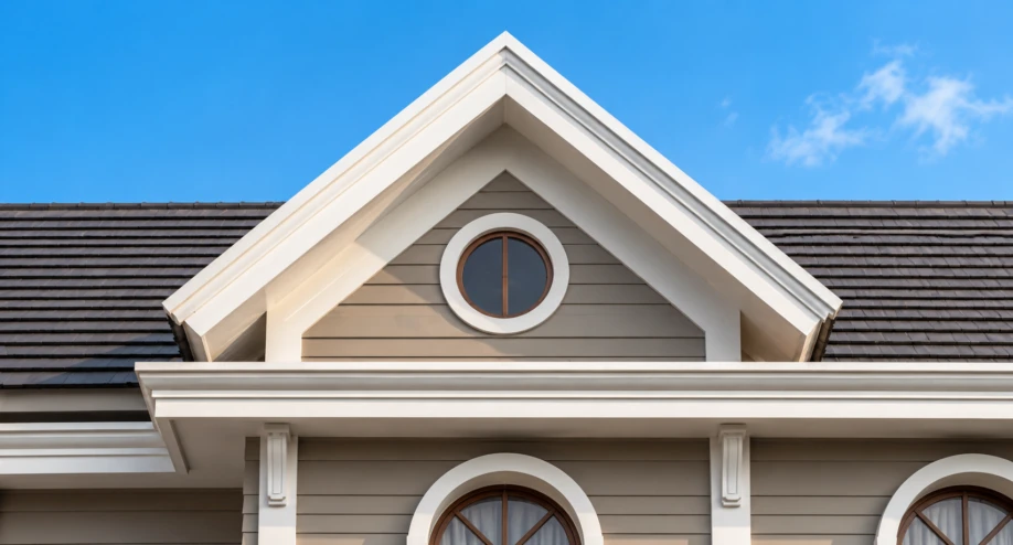 Desain Rumah Klasik Modern Dua Lantai dengan Jendela Lengkung - area pendukung