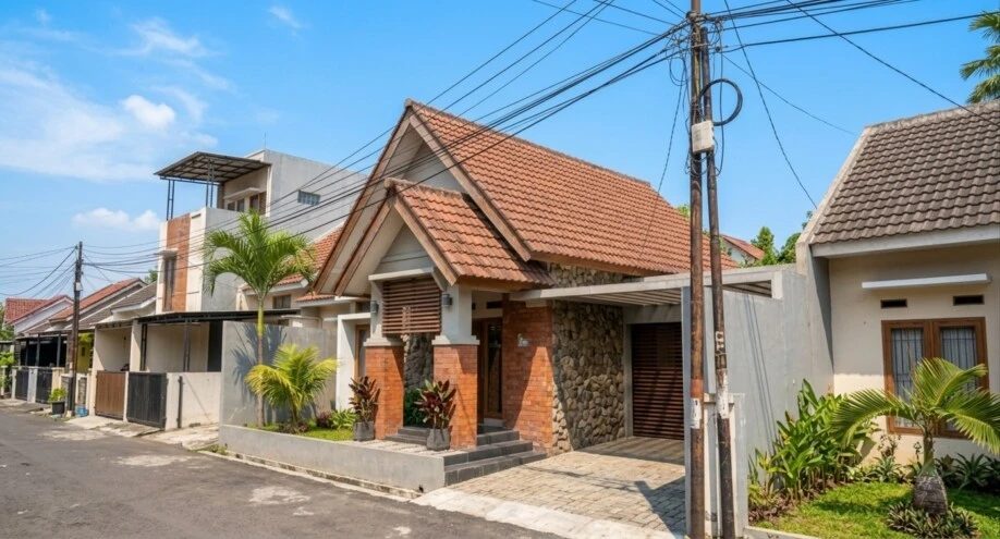 Desain Rumah Tropis Kontemporer dengan Atap Pelana Bertingkat - dokumentasi proyek 6