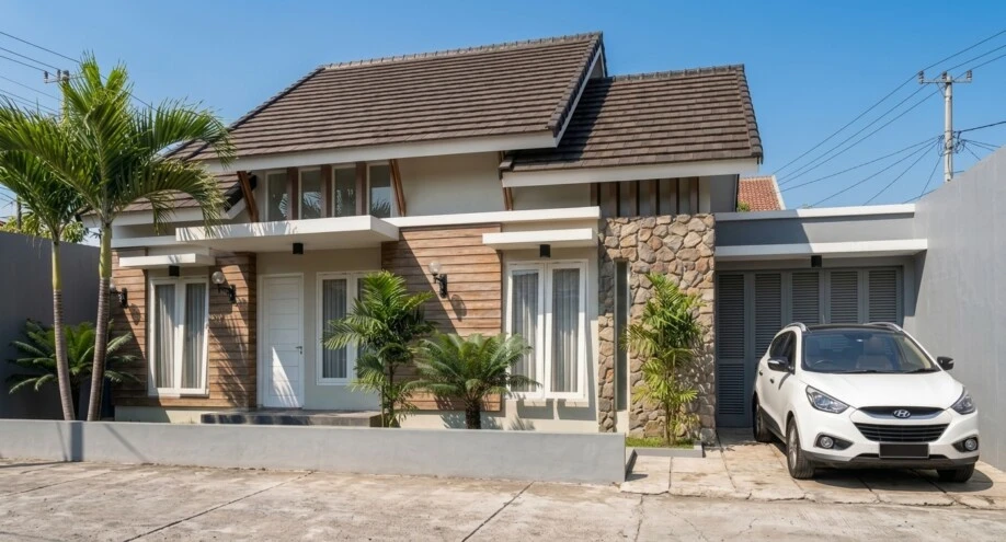 Desain Rumah Modern Tropis dengan Atap Pelana Bertingkat - dokumentasi proyek 6