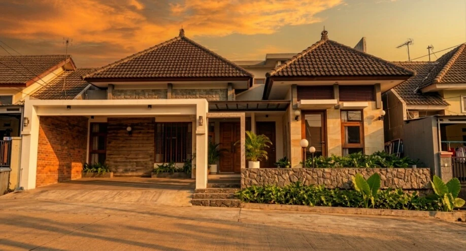 Desain Rumah Tropis Kontemporer dengan Dua Atap Limasan - dokumentasi proyek 6