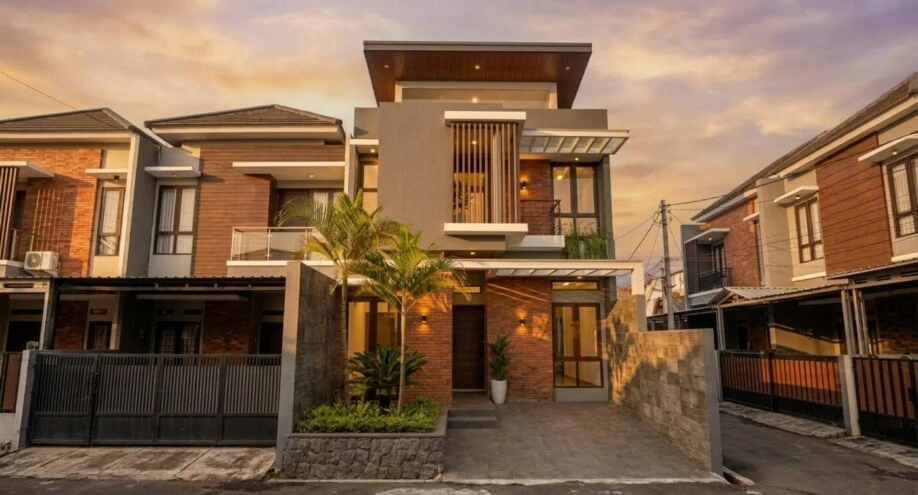 Desain Rumah Modern Kontemporer Dua Lantai dengan Secondary Skin - dokumentasi proyek 6