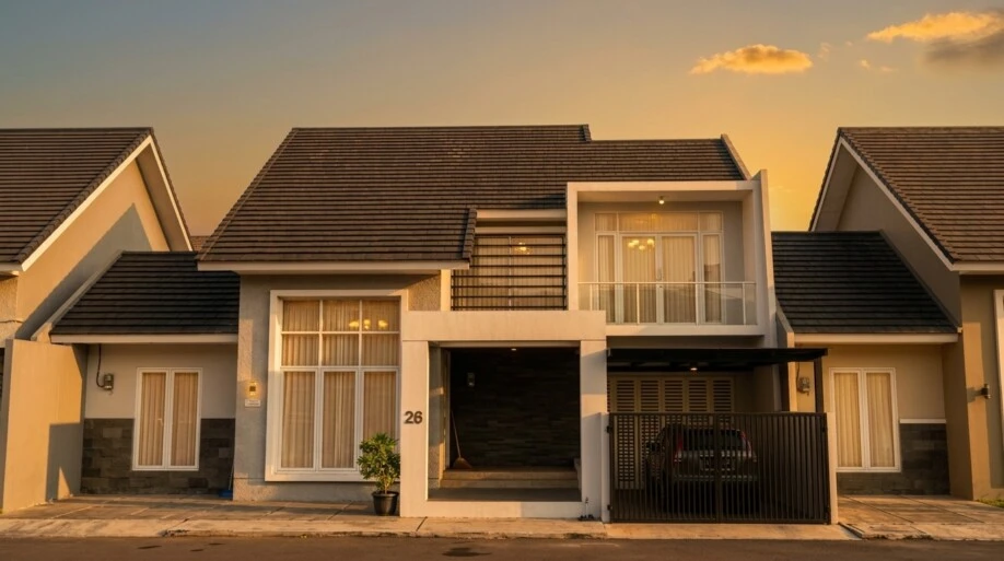 Desain Rumah Modern Tropis dengan Atap Bertingkat dan Balkon Kaca - interior