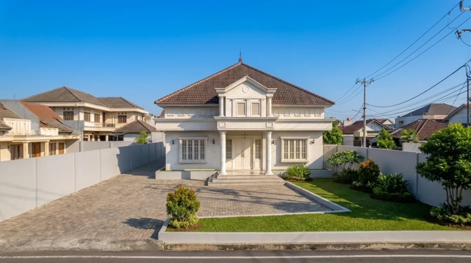 Desain Rumah Klasik Tropis Satu Lantai dengan Halaman Luas - interior