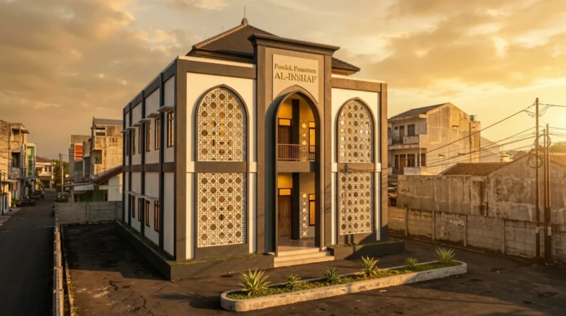 Desain Pondok Pesantren Modern Dua Lantai dengan Roster Islami - detail proyek