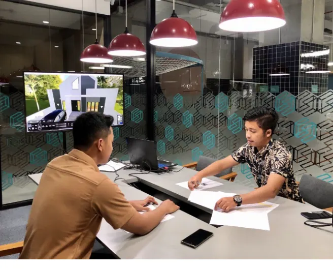 Dokumentasi pertemuan klien dan serah terima proyek Arsitek Kontraktor Jogja