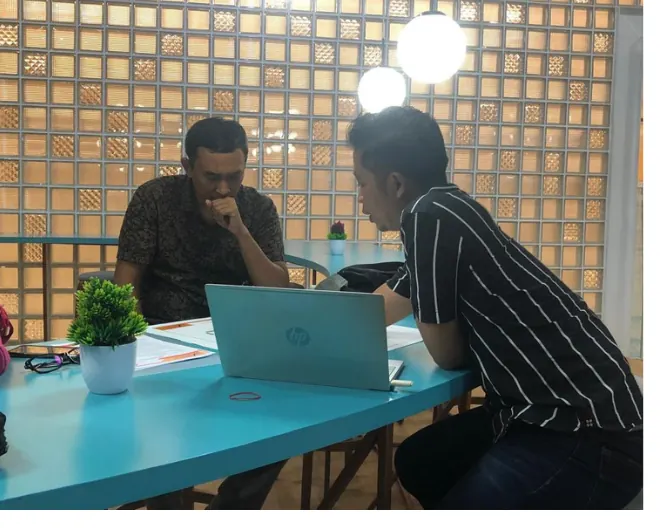 Dokumentasi konsultasi dan proses desain bersama klien Arsitek Kontraktor Jogja