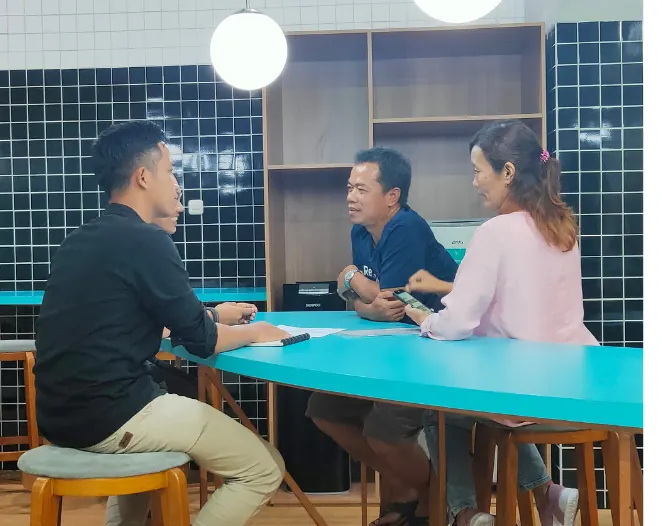 Dokumentasi konsultasi dan proses desain bersama klien Arsitek Kontraktor Jogja