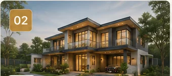 Visual 3D eksterior rumah modern